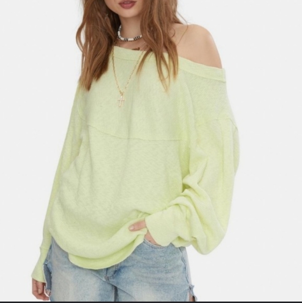 We the Free OG thermal pullover top glow party size M